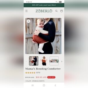Baby Bonding Comfortor/ Carrier